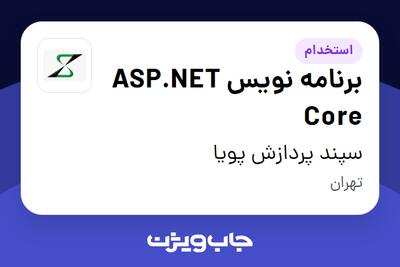  استخدام برنامه نویس ASP.NET Core در سپند پردازش پویا