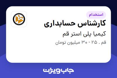  استخدام کارشناس حسابداری در کیمیا پلی استر قم