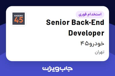  استخدام Senior Back-End Developer در خودرو45