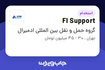  استخدام FI Support در گروه حمل و نقل بین المللی ادمیرال