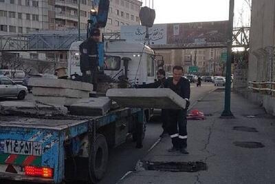  طرح رفع خطر کندرو بزرگراه یادگار امام در محدوده ناحیه یک اجرا شد