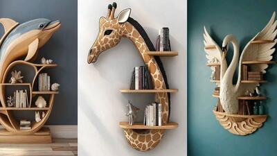  شلف حیوانات دیواری و زمینی | 30 مدل خاص برای اتاق خواب و پذیرایی