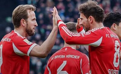  آتش‌بازی در مونیخ/ درخشش خیره‌کننده هری کین در شب پیروزی بایرن