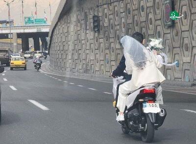  تصویر پربازدید از عروس‌و‌داماد موتورسوار