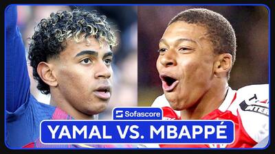  مقایسه آمار و ارقام لامین یامال و کیلیان امباپه در 18 سالگی