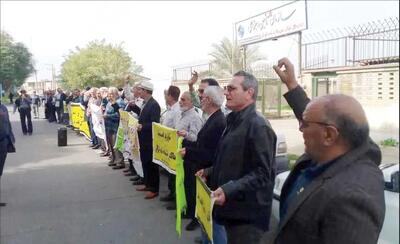  تجمع بازنشستگان کارگری     در شوش و کرمانشاه