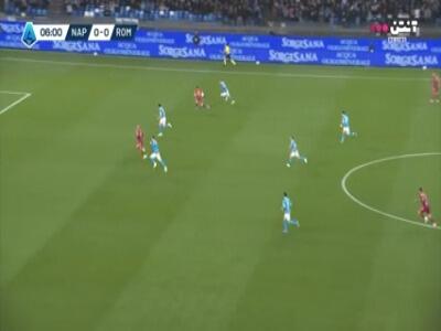  گل اول رم به ناپولی (مالن)