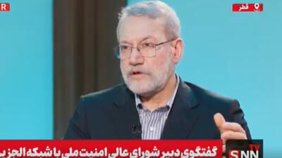  لاریجانی: ما با آمریکا مذاکره می‌کنیم اما اسرائیل پابرهنه وارد شده و تلاش دارد که مذاکرات را خراب کند