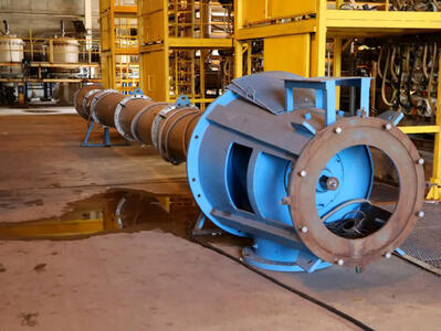  بهره برداری از پمپ عمودی آب دریا در فولاد هرمزگان