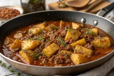  روش تهیه واویشکا بادمجان با گوشت چرخ‌کرده