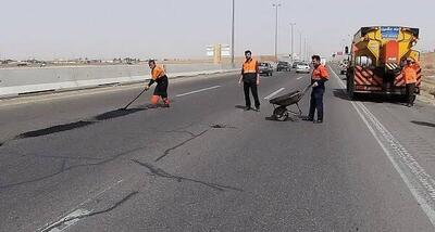  آغاز عملیات لکه‌گیری با رودمیکس در محورهای شهرستان لردگان