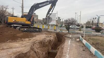  حفاری آبفا بازگشایی بلوار جوان یزد را ۱۲ روز عقب انداخت