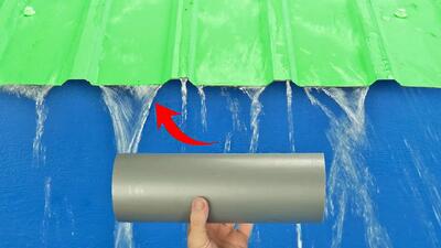  روش جلوگیری از جمع شدن آب باران با یک تکه لوله پی وی سی