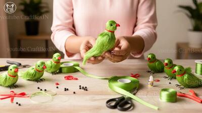  آموزش ساخت طوطی با روبان فقط در عرض چند دقیقه