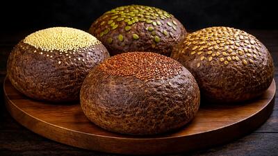  طرز تهیه نان رژیمی بدون نیاز به مخمر و آرد فقط با ۴ دانه مقوی