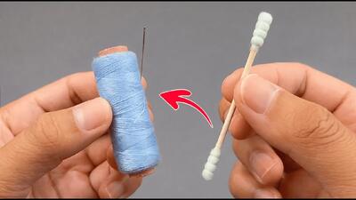  ترفند خلاقانه با گوش پاک کن و سوزن / دیگه گوش پاک کن رو معمولی استفاده نکن