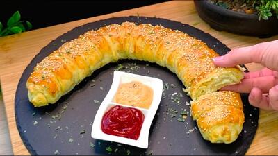  طرز تهیه کروسان بزرگ ژامبون و پنیر فقط در ۲۵ دقیقه