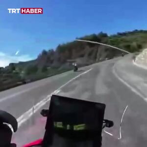  لحظه مرگبار تصادف موتورسوار با خودرو