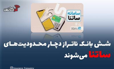  شش بانک ناتراز دچار محدودیت‌های  ساتنا  می‌شوند