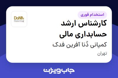  استخدام کارشناس ارشد حسابداری مالی - آقا در کمپانی دُنا آفرین فدک