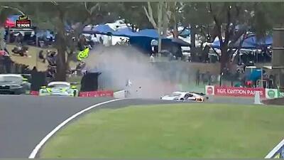  ویدیو| تصادف مهیب و آتش سوزی وحشتناکه مسابقته ۱۲ ساعته را متوقف کرد