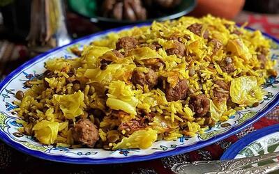  کلم پلو | طرز تهیه کلم پلو خوش‌ عطر با نکات طلایی