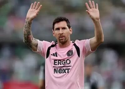  لبخند لیونل مسی از گلزنی پسرش متئو برای تیم پایه اینترمیامی