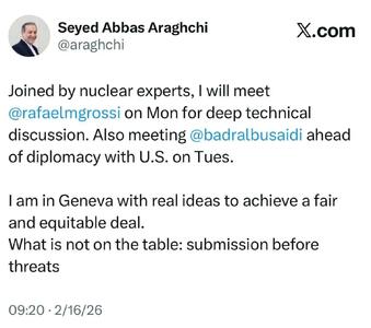  عراقچی در ژنو چه می‌کند؟ از دیدار با گروسی تا رایزنی پیش از مذاکره با آمریکا