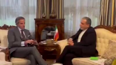  تصاویر جلسه مهم عراقچی و رافائل گروسی