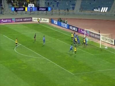  ضربه سر خطرناک بازیکنان الحسین که تبدیل به گل نشد!