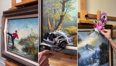  روش متفاوت و خلاقانه برای زنده کردن تابلوهای قدیمی! (+فیلم)