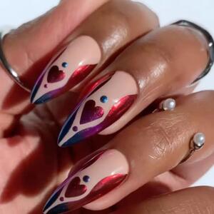  ۲۰ ایده ناخن قلبی، از لاک کروم سرخ گرفته تا لاک قرمز پررنگ