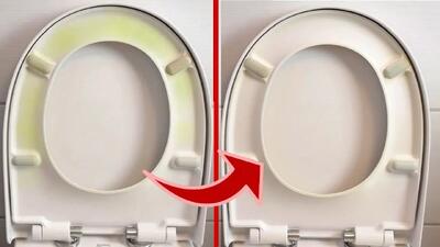 چگونه به راحتی یک توالت فرنگی زرد شده را دوباره سفید کنیم!