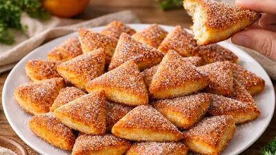  نحوه پخت شیرینی های خوشمزه در ماهی تابه / با تخم مرغ و ماست در ۱۰ دقیقه