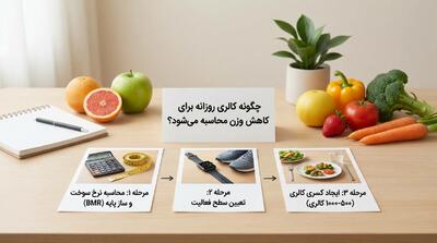  برای کاهش وزن چند کالری در روز باید مصرف کنید؟ (راهنمای جامع + فرمول دقیق)