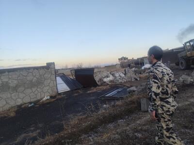  قلع و قمع ۶۱ مورد ساخت‌وساز غیرمجاز در اراضی کشاورزی باسمنج تبریز