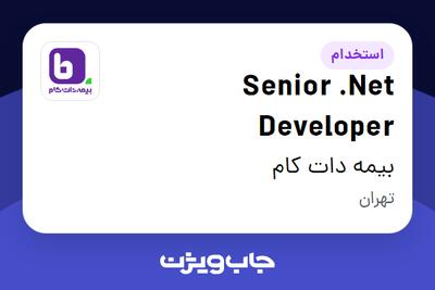  استخدام Senior .Net Developer در بیمه دات کام