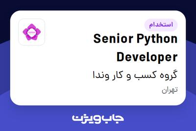  استخدام Senior Python Developer در گروه کسب و کار وندا