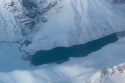  تصویر هوایی از دریاچه گهر لرستان در زمستان