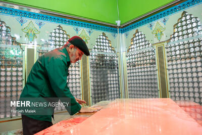  غبارروبی امام زاده عبدالله(ع) گرگان