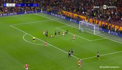  ویدیو: گل اول گالاتاسرای به یوونتوس توسط سار - پارس فوتبال