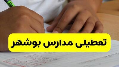  آیا مدارس بوشهر فردا چهارشنبه ۲۹ بهمن ۱۴۰۴ تعطیل است؟ | تعطیلی مدارس بوشهر چهارشنبه