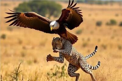  مستند حیات وحش؛ عقاب برا خلاصی از پلنگ انداختش تو حلق تمساح