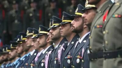  اعطای درجه رئیس جمهور به دانش آموخته دانشگاه افسری و پلیس + فیلم