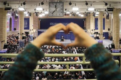  قابی ویژه از دیدار مردم آذربایجان‌شرقی با رهبر انقلاب