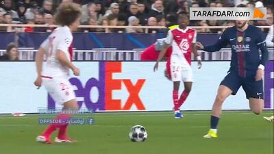  پنالتی از دست رفته ویتینیا مقابل موناکو (موناکو 2-0 پاری سن ژرمن)