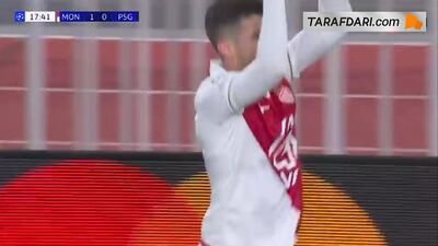  گل دوم فولارین بالوگان به پاری سن ژرمن (موناکو 2-0 پاری سن ژرمن)