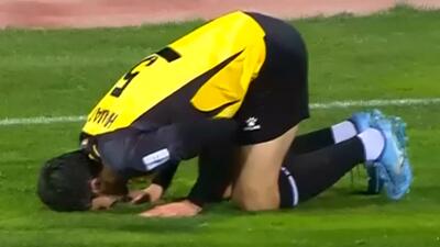  گل اول الحسین به استقلال توسط علی احمد