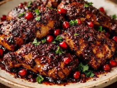  مرغ سماقی با رب انار؛ طعمی متفاوت برای یک وعده خاص