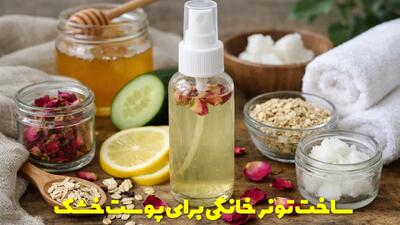  نحوه ساخت تونر خانگی طبیعی و عالی برای پوست خشک